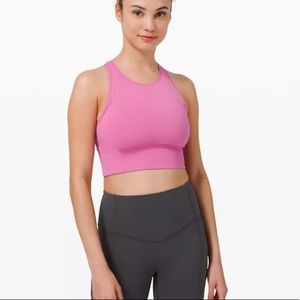 Lululemon athletica pink train bra size 10 with padding
